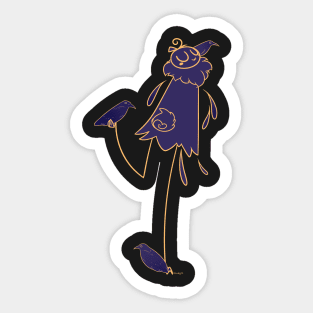 Scary crow and Scaredy bro Sticker